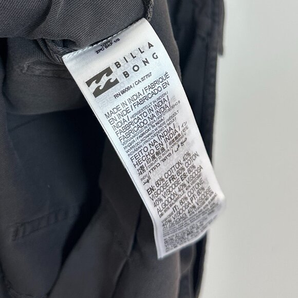 BILLABONG Wild Pursuit Overalls in Off Black Size Small - Picture 8 of 10